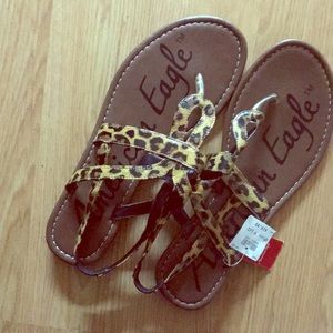 🖍Cheetah print fashion sandals